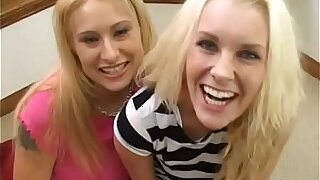 TWO HOT BLONDES FIGHTING OVER POV JOES COCK
