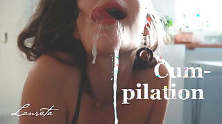 Girlfriend Cumshot and Cum Play Compilation, Huge Sperm Loads