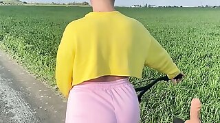 FIRST OUTDOOR COCK - The wettest bike ride ever!!!