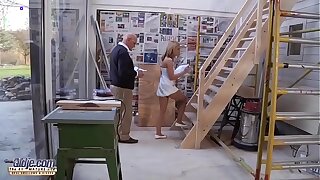 Nasty Young Girlfriend Pussy fucked by grandpa romantic Old Young Porn Vid