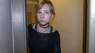 DEBT4k. Pretty teen girl with a choker satisfies debt